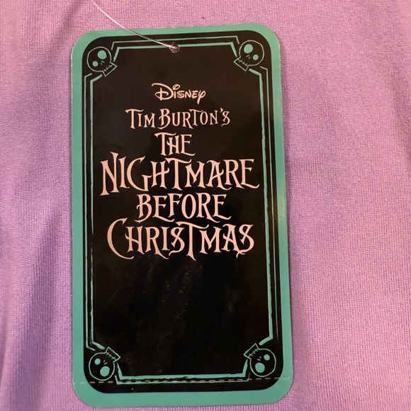 Disney’s Nightmare Before Christmas Women’s Long Sleeve Purple Sleepshirt Sz S - Picture 4 of 5